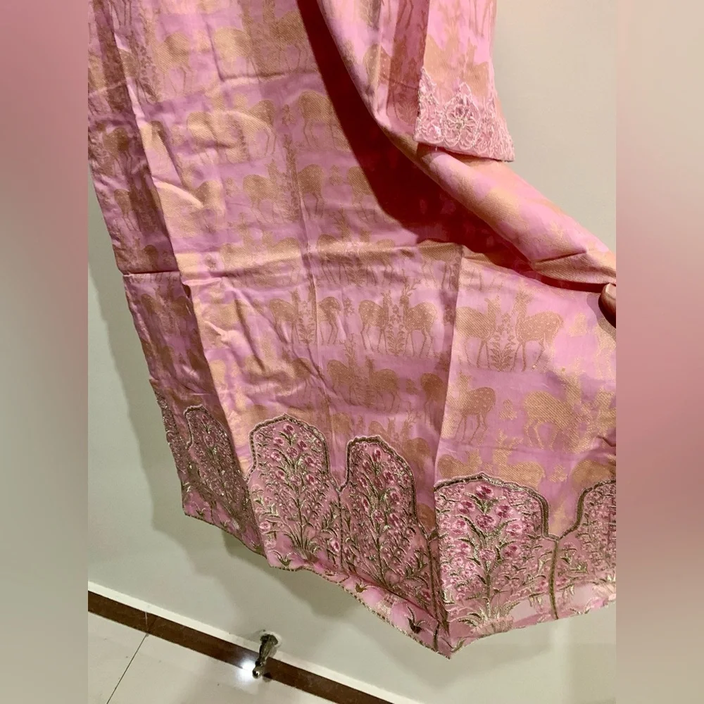Elegant Pink Women's Dress - Picture 5 of 12
